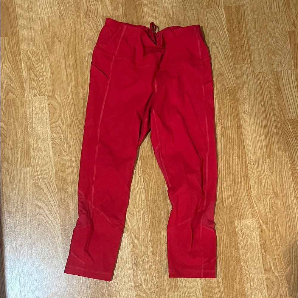 lululemon athletica Red High-Rise cropped pocket Leggings